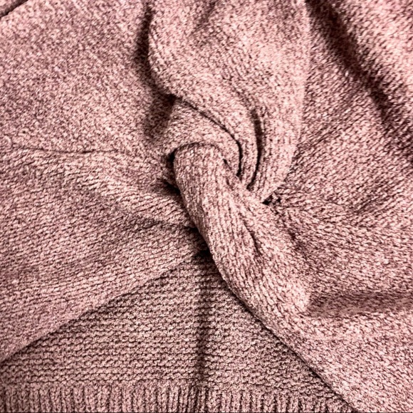 NWT Sugar Moon Winter Plum Sweater With Fixed Lace & Twist Front - Picture 4 of 14